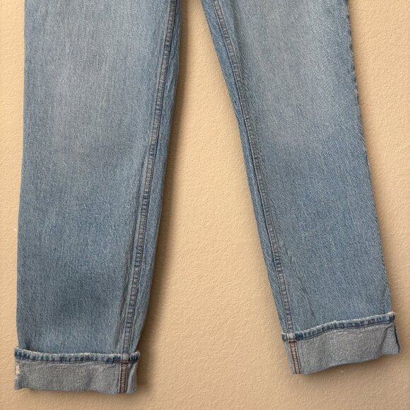 Abercrombie & Fitch The '90s Straight Ultra High Rise Light Wash Jeans 8 Long - Picture 7 of 12